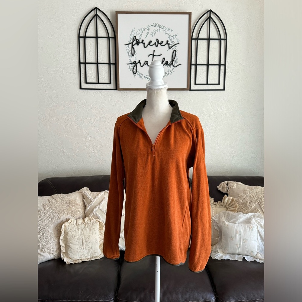 Arc’teryx Quarter Zip Orange Long Sleeve Jacket Size L Outdoor Hiking Gorpcore